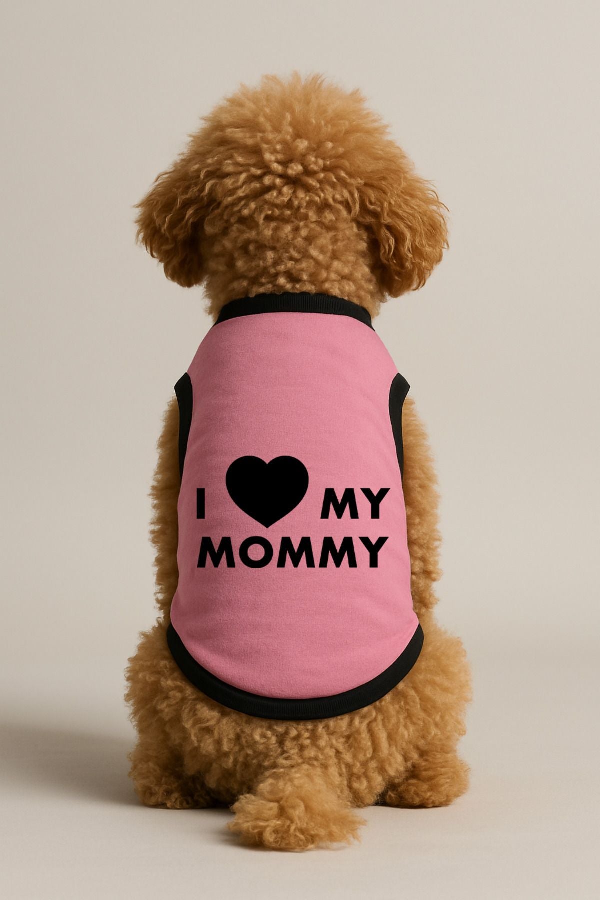Yeni Sezon Köpek Ve Kedi Kıyafeti - Pembe I Love Mommy