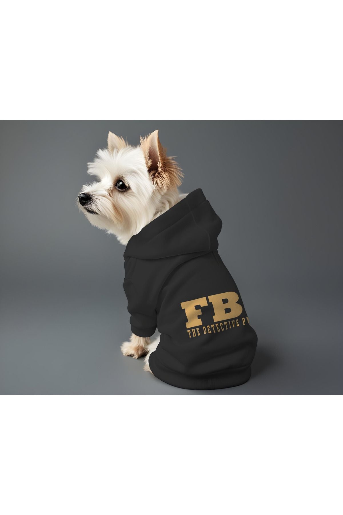 Kedi ve Köpek Kıyafeti & Elbisesi - Siyah Hoodie FBI