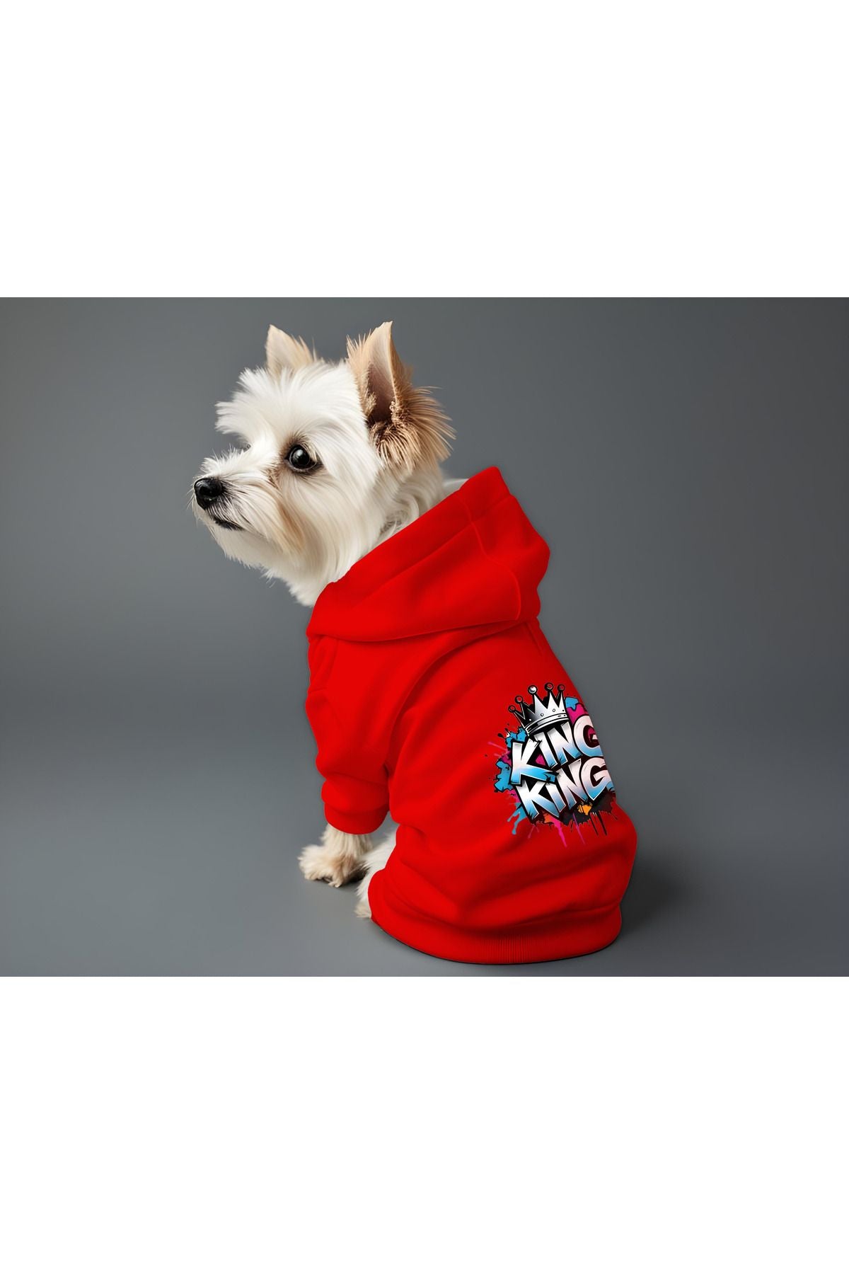 Kedi ve Köpek Kıyafeti & Elbisesi - Kırmızı Hoodie King