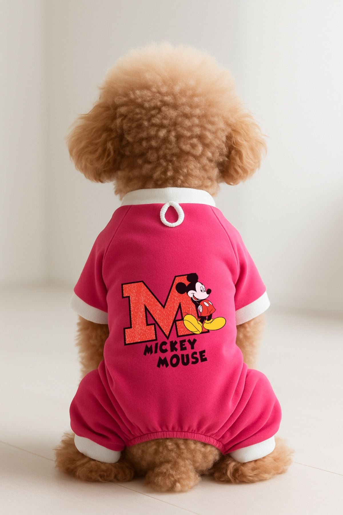 Kedi ve Köpek Kıyafeti & Elbisesi - Pembe 4 Bacak Tulum Mickey Mouse