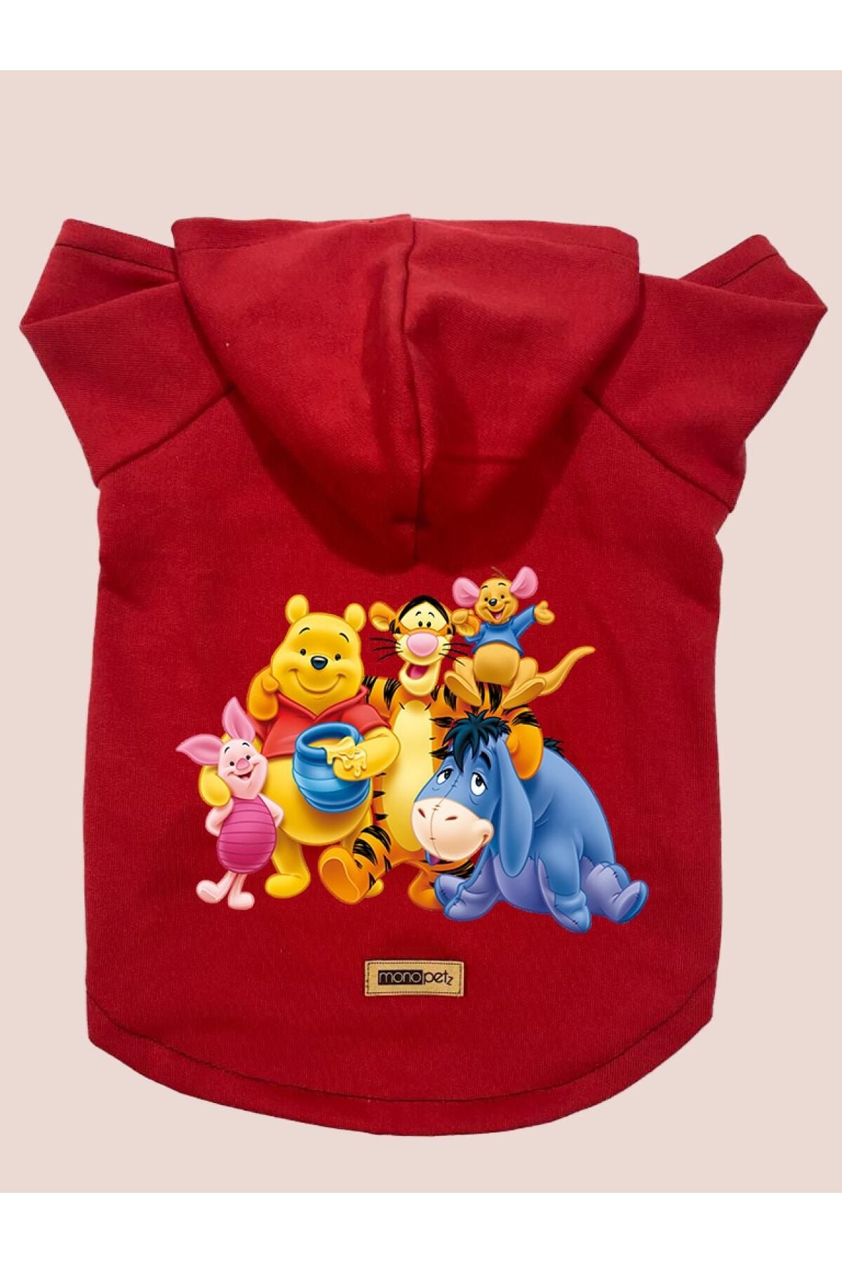 Kapişonlu Polar Sweatshirt Köpek Ve Kedi Kıyafeti & Elbisesi - Kırmızı Winnie