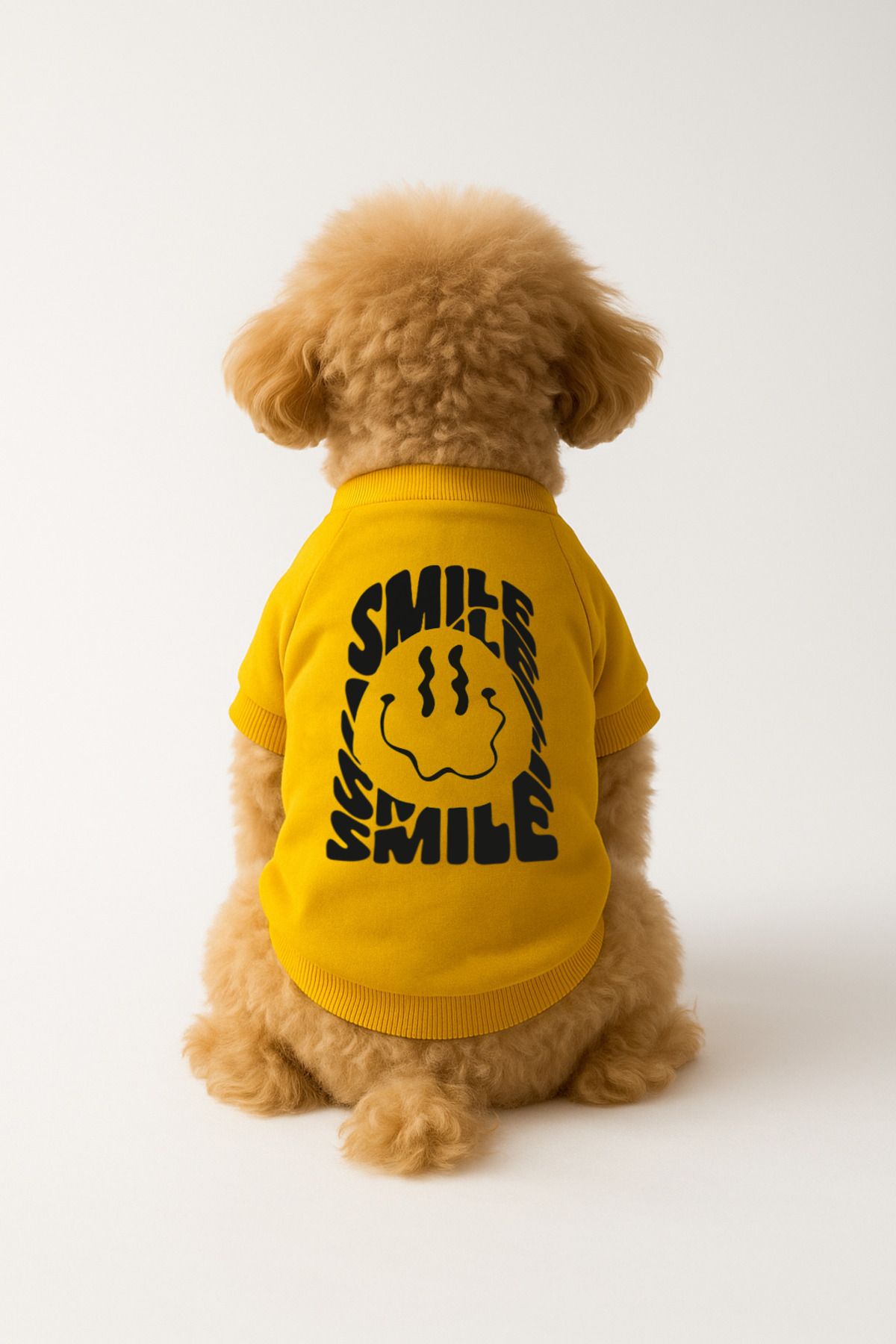 Kedi ve Köpek Kıyafeti & Elbisesi - Sarı Sweatshirt Smile