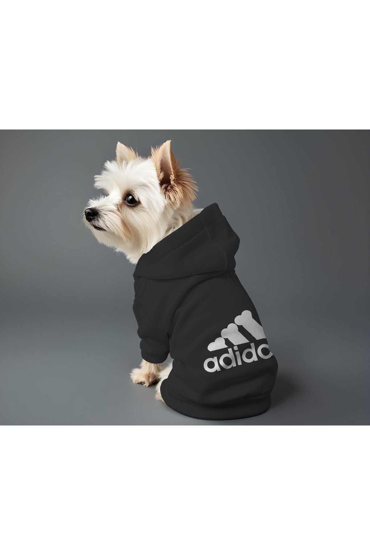 Kedi ve Köpek Kıyafeti & Elbisesi - Siyah Hoodie Adidog