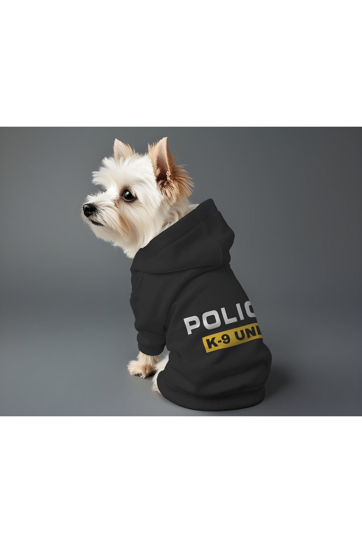 Kedi ve Köpek Kıyafeti & Elbisesi - Siyah Hoodie Police K-9 Unit