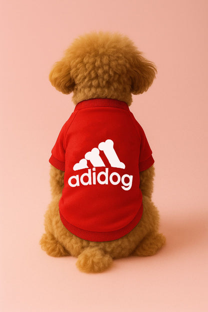 Kedi ve Köpek Kıyafeti & Elbisesi - Kırmızı Sweatshirt Adidog