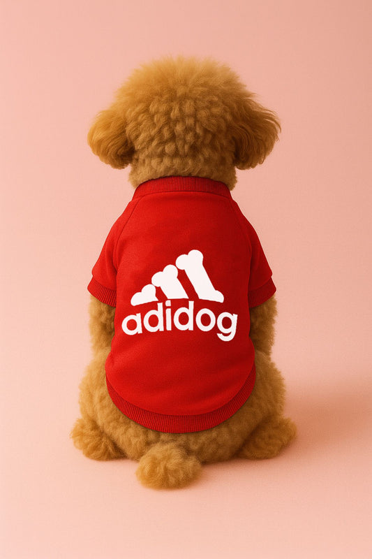 Kedi ve Köpek Kıyafeti & Elbisesi - Kırmızı Sweatshirt Adidog
