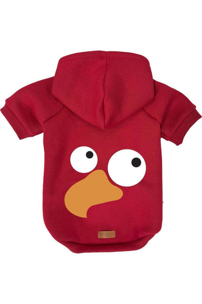 Kedi ve Köpek Kıyafeti & Elbisesi - Kırmızı Hoodie Vektör Kuş