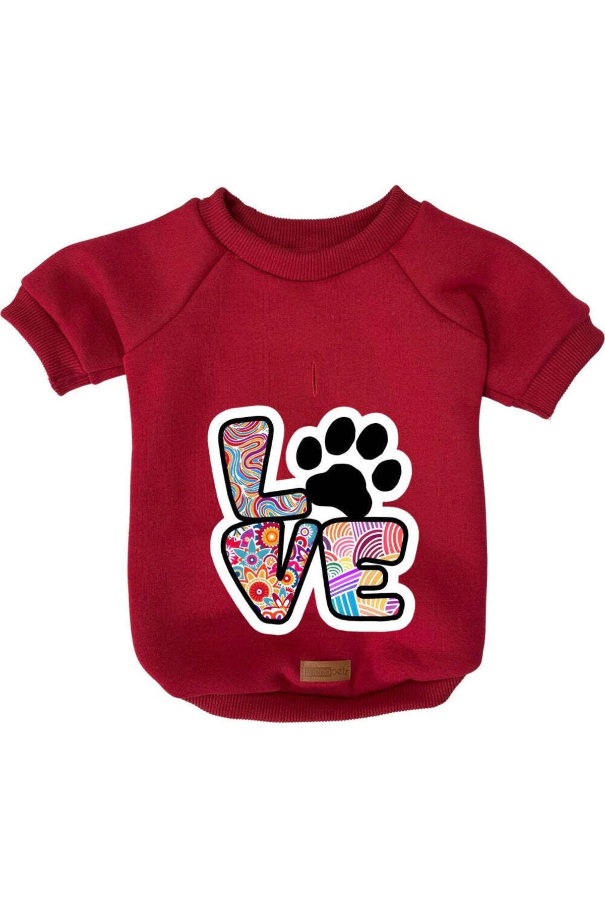 Kedi ve Köpek Kıyafeti & Elbisesi - Kırmızı Renkli Love