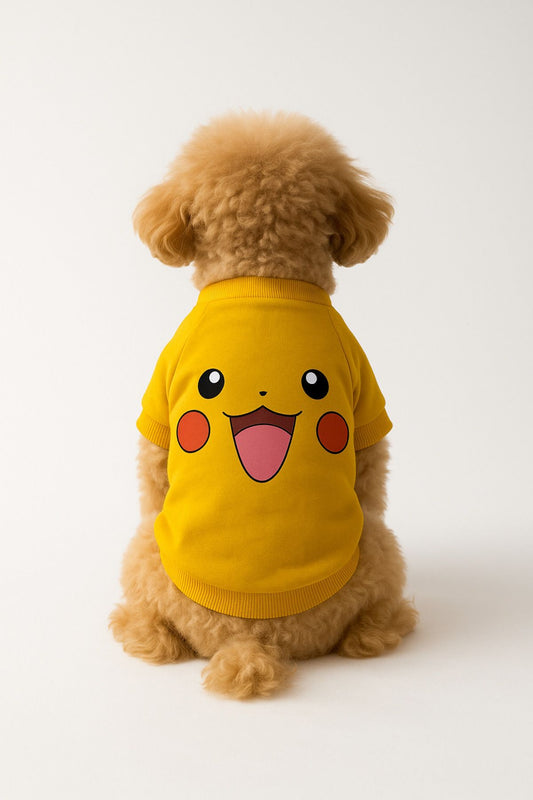 Kedi ve Köpek Kıyafeti & Elbisesi - Sarı Sweatshirt Pikachu