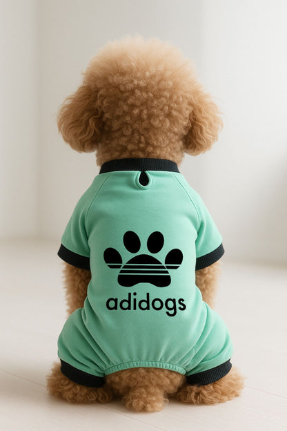 Kedi ve Köpek Kıyafeti & Elbisesi - Mint 4 Bacak Tulum Adidogs