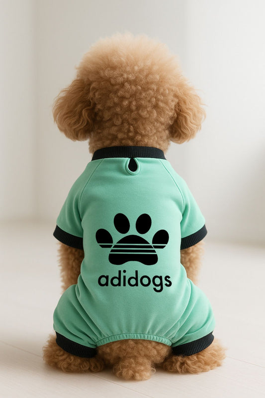 Kedi ve Köpek Kıyafeti & Elbisesi - Mint 4 Bacak Tulum Adidogs