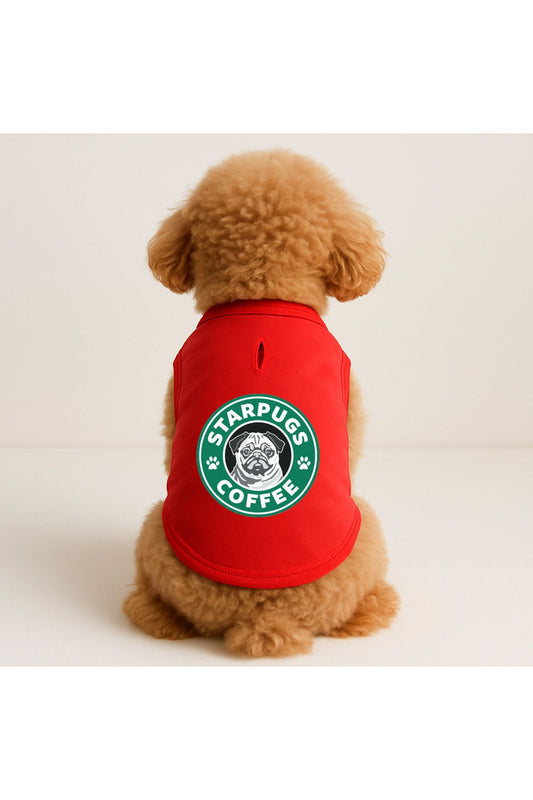 Kedi ve Köpek Kıyafeti & Elbisesi - Kırmızı Starpugs Atlet