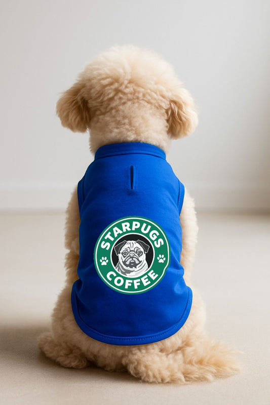 Kedi ve Köpek Kıyafeti & Elbisesi - Saks Mavi Starpugs Atlet