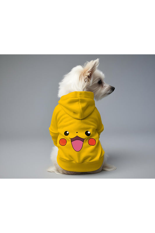 Kedi ve Köpek Kıyafeti & Elbisesi - Sarı Hoodie Pikachu