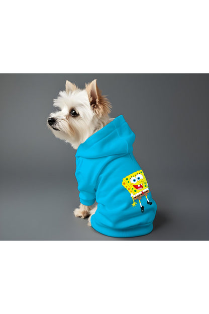 Kedi ve Köpek Kıyafeti & Elbisesi - Mavi Hoodie Süner Bob