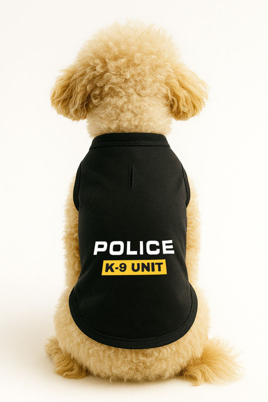 Kedi ve Köpek Kıyafeti & Elbisesi - Siyah Police K-9 Unit Atlet
