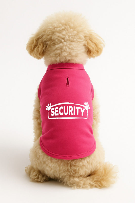 Kedi ve Köpek Kıyafeti & Elbisesi - Pembe Security Atlet