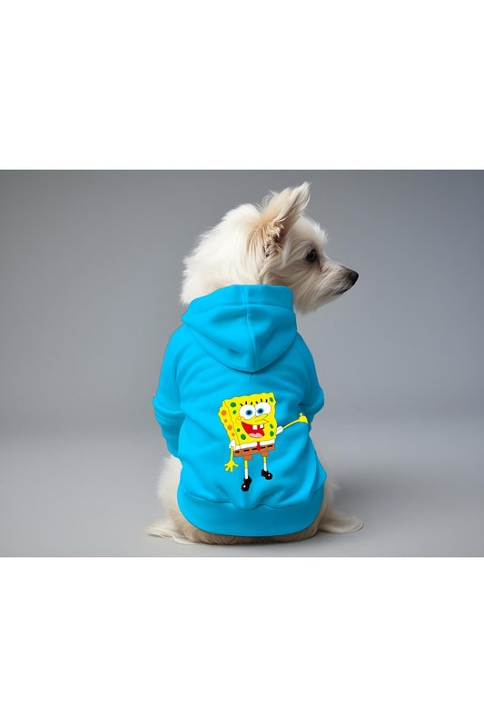 Kedi ve Köpek Kıyafeti & Elbisesi - Mavi Hoodie Süner Bob