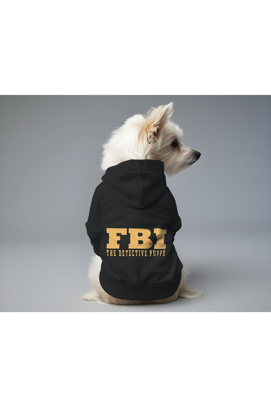 Kedi ve Köpek Kıyafeti & Elbisesi - Siyah Hoodie FBI