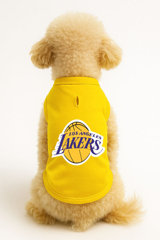 Kedi ve Köpek Kıyafeti & Elbisesi - Sarı Los Angeles Lakers Atlet