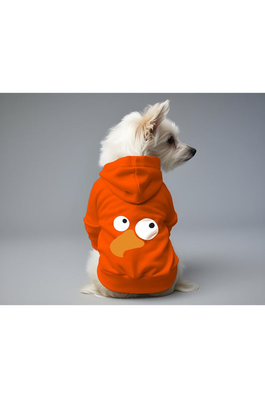 Kedi ve Köpek Kıyafeti & Elbisesi - Turuncu Hoodie Kuş