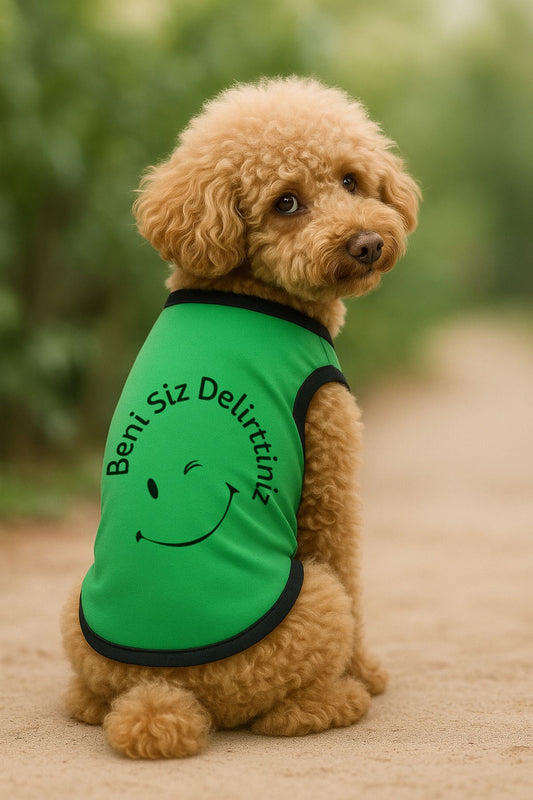 Yeni Sezon Köpek Ve Kedi Kıyafeti - Yeşil Beni Siz Delirttiniz