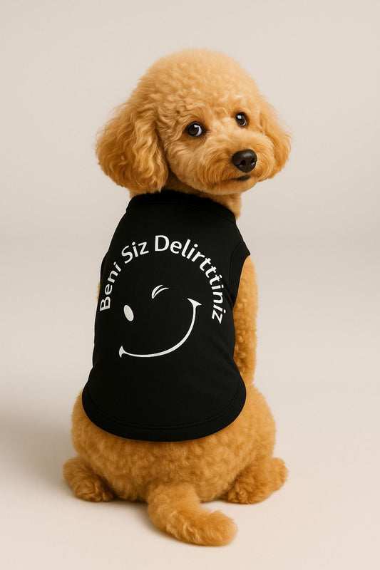Yeni Sezon Köpek Ve Kedi Kıyafeti - Siyah Beni Siz Delirttiniz