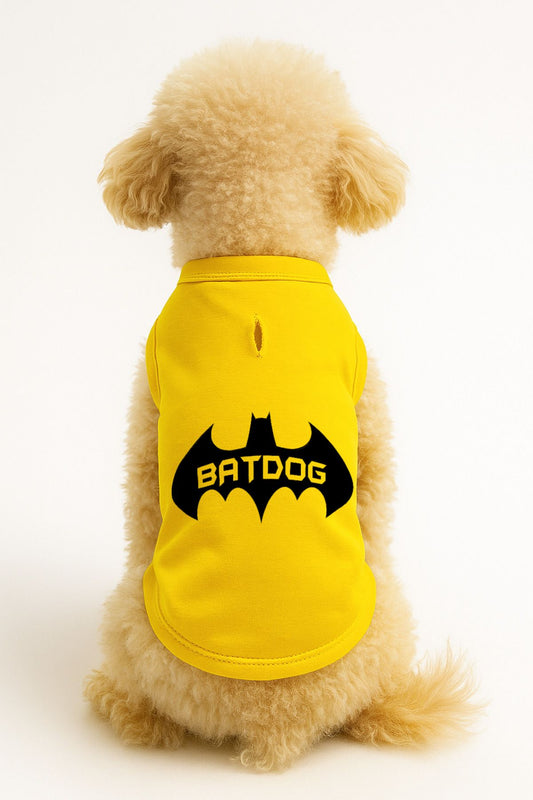 Kedi ve Köpek Kıyafeti & Elbisesi - Sarı Batdog Atlet