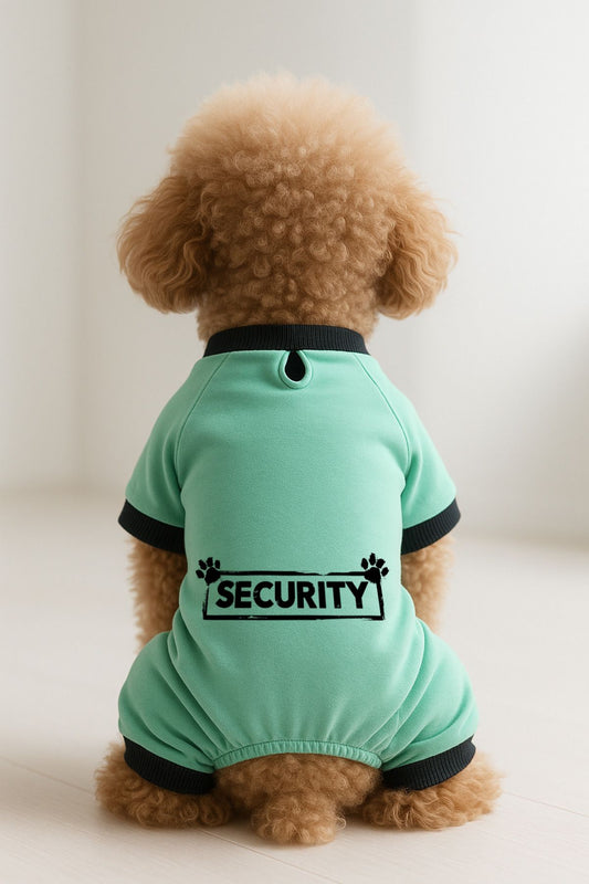 Kedi ve Köpek Kıyafeti & Elbisesi - Mint 4 Bacak Tulum Security