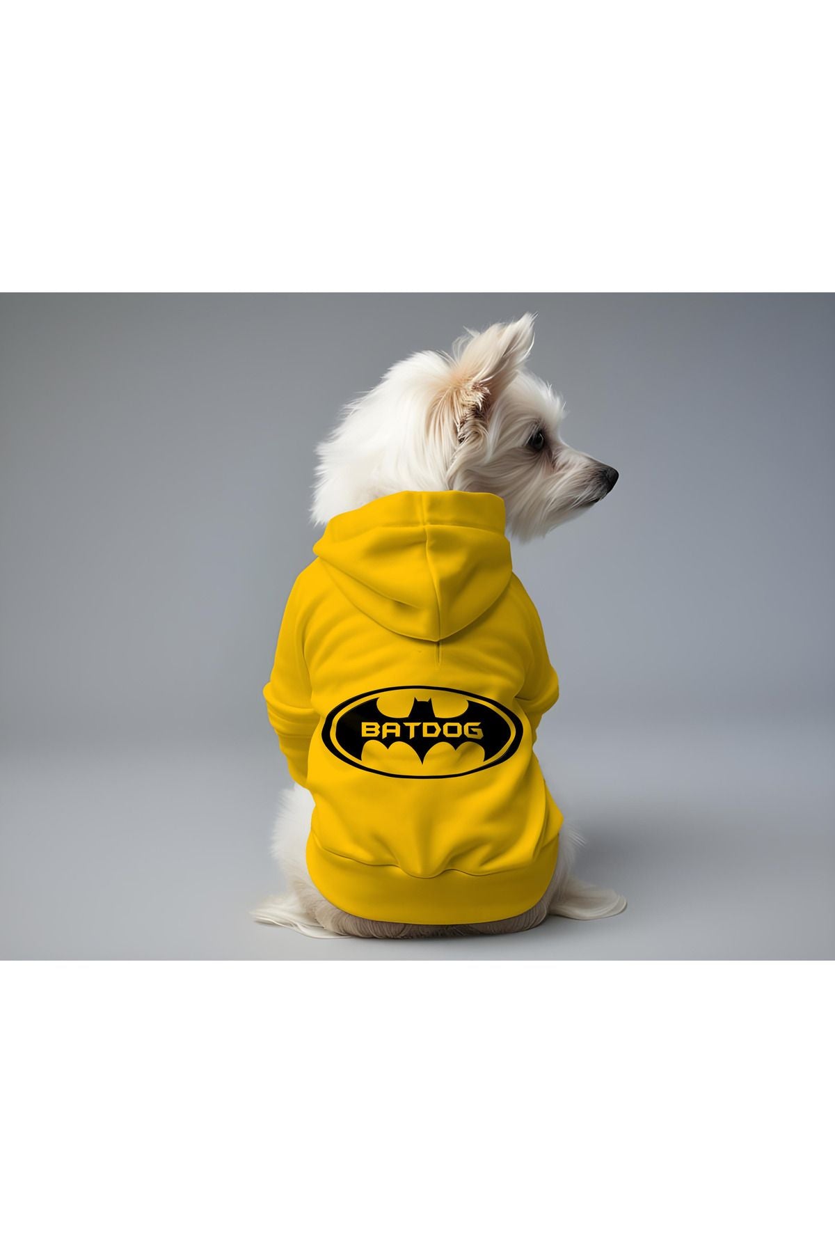 Kedi ve Köpek Kıyafeti & Elbisesi - Sarı Hoodie Batdog