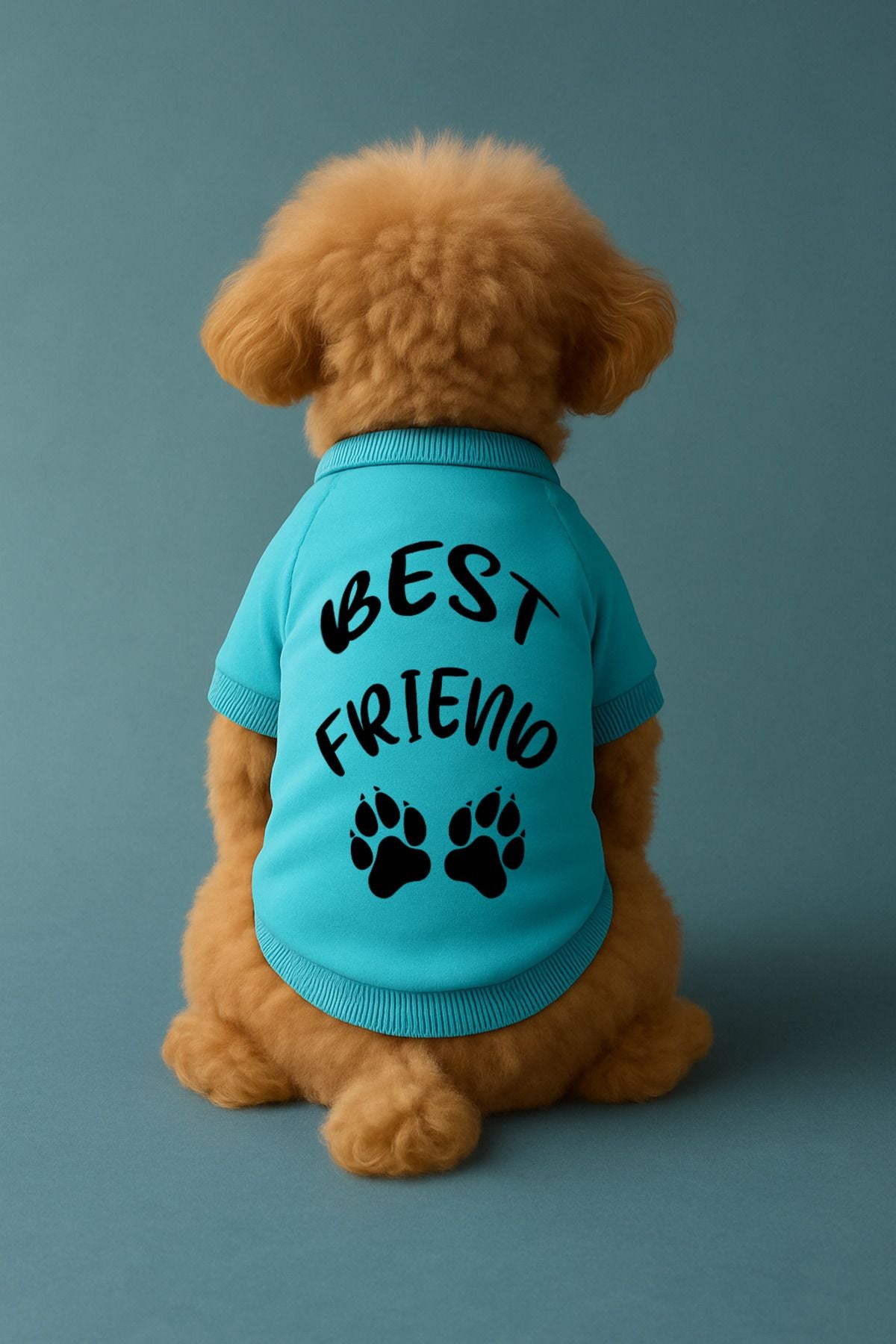 Kedi ve Köpek Kıyafeti & Elbisesi - Mavi Sweatshirt Best Friend