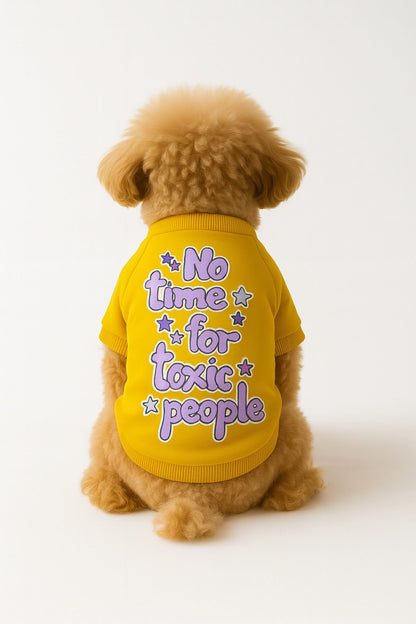 Kedi ve Köpek Kıyafeti & Elbisesi - Sarı Sweatshirt Toxic People