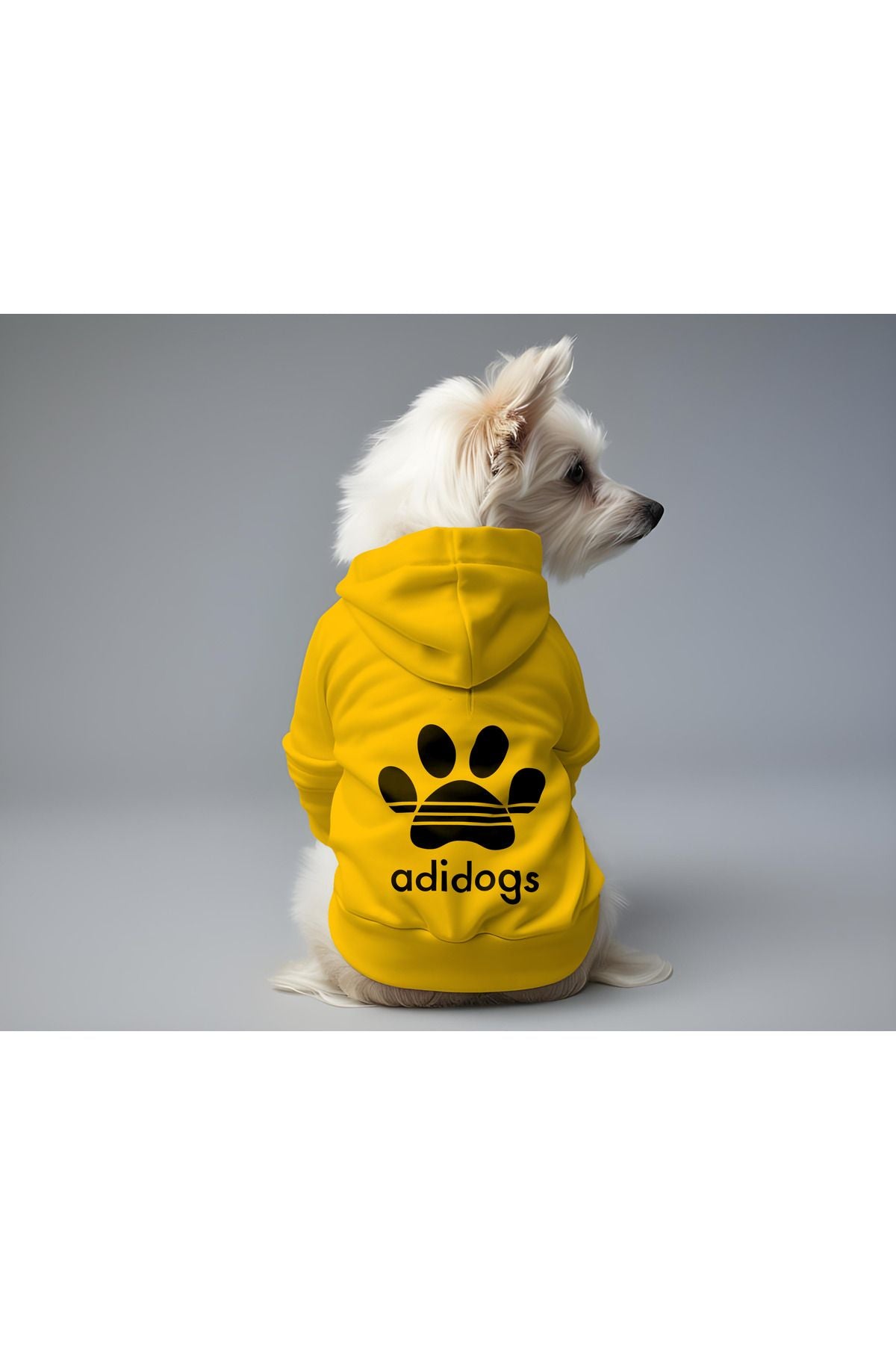 Kedi ve Köpek Kıyafeti & Elbisesi - Sarı Hoodie Adidog