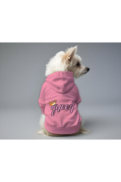 Kedi ve Köpek Kıyafeti & Elbisesi - Pembe Hoodie Queen