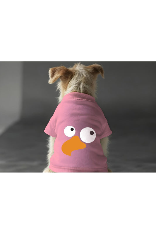 Kedi ve Köpek Kıyafeti & Elbisesi - Pembe Sweatshirt Vektör Kuş