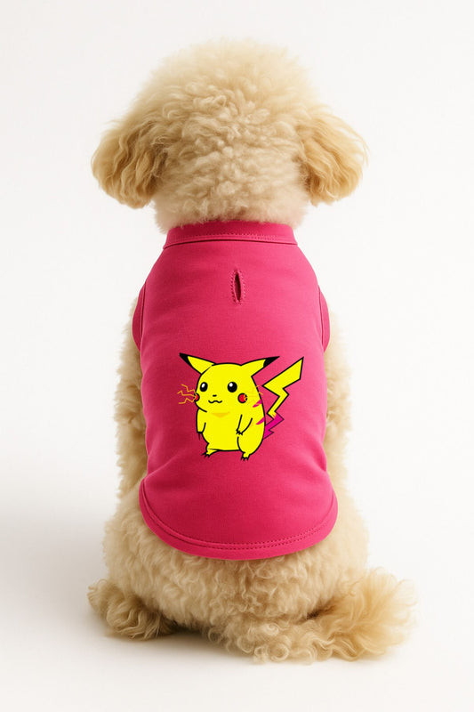 Kedi ve Köpek Kıyafeti & Elbisesi - Pembe Pikachu Atlet