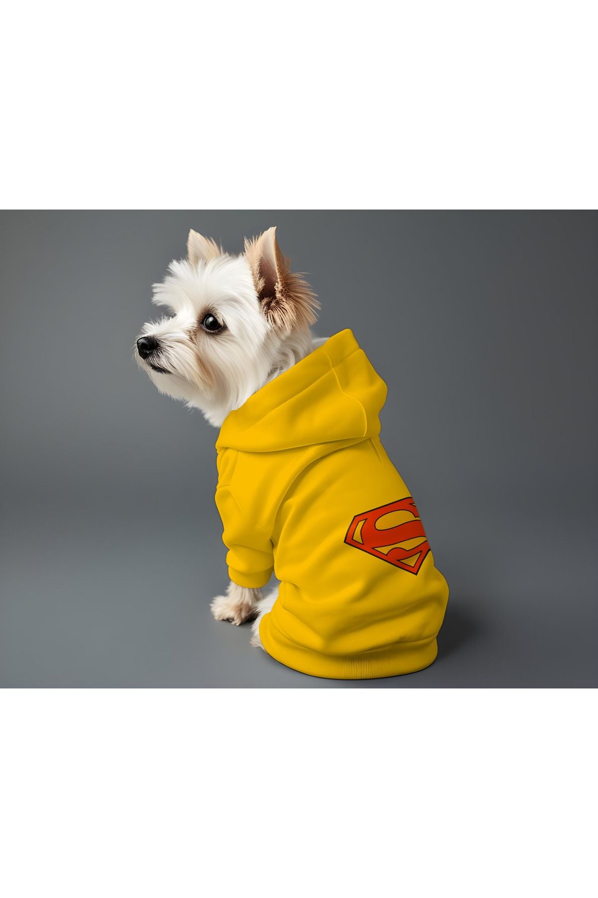 Kedi ve Köpek Kıyafeti & Elbisesi - Sarı Hoodie Superman