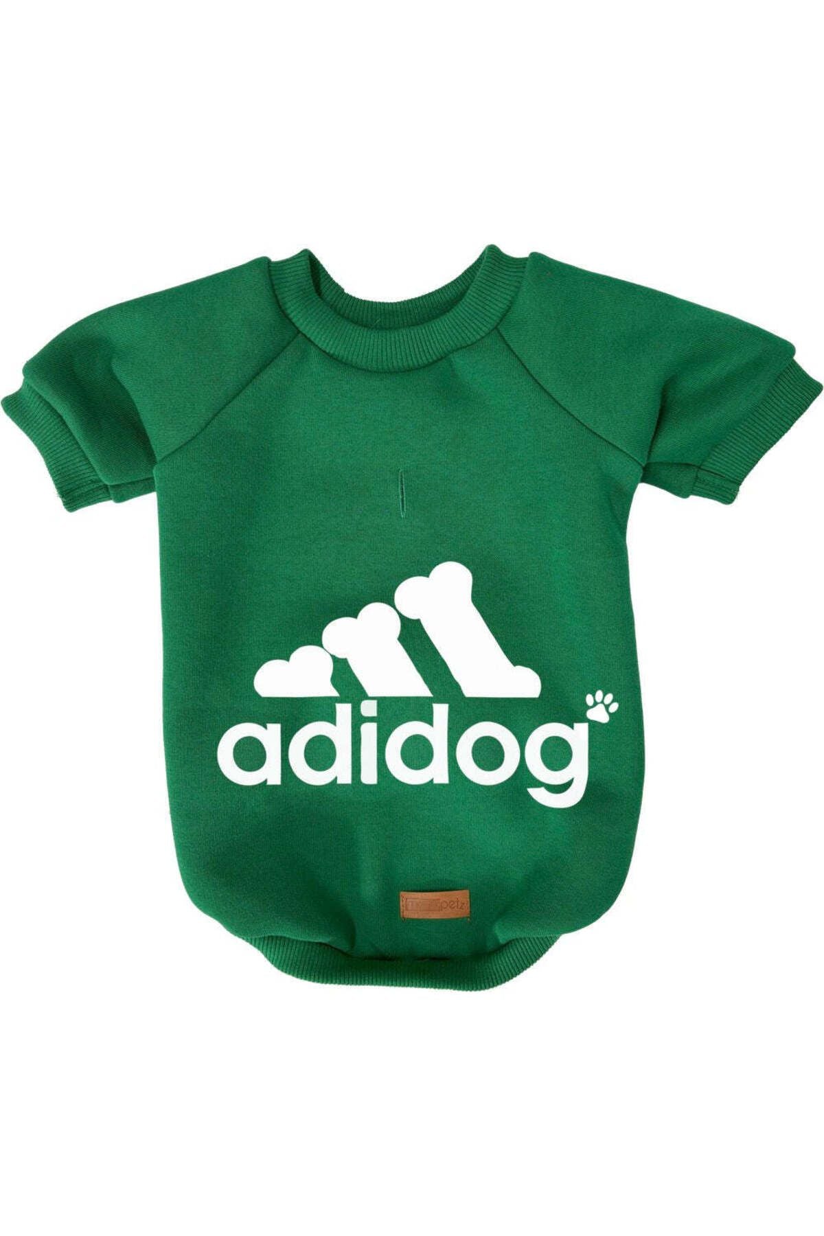 Kedi ve Köpek Kıyafeti & Elbisesi - Yeşil Sweatshirt Adidog