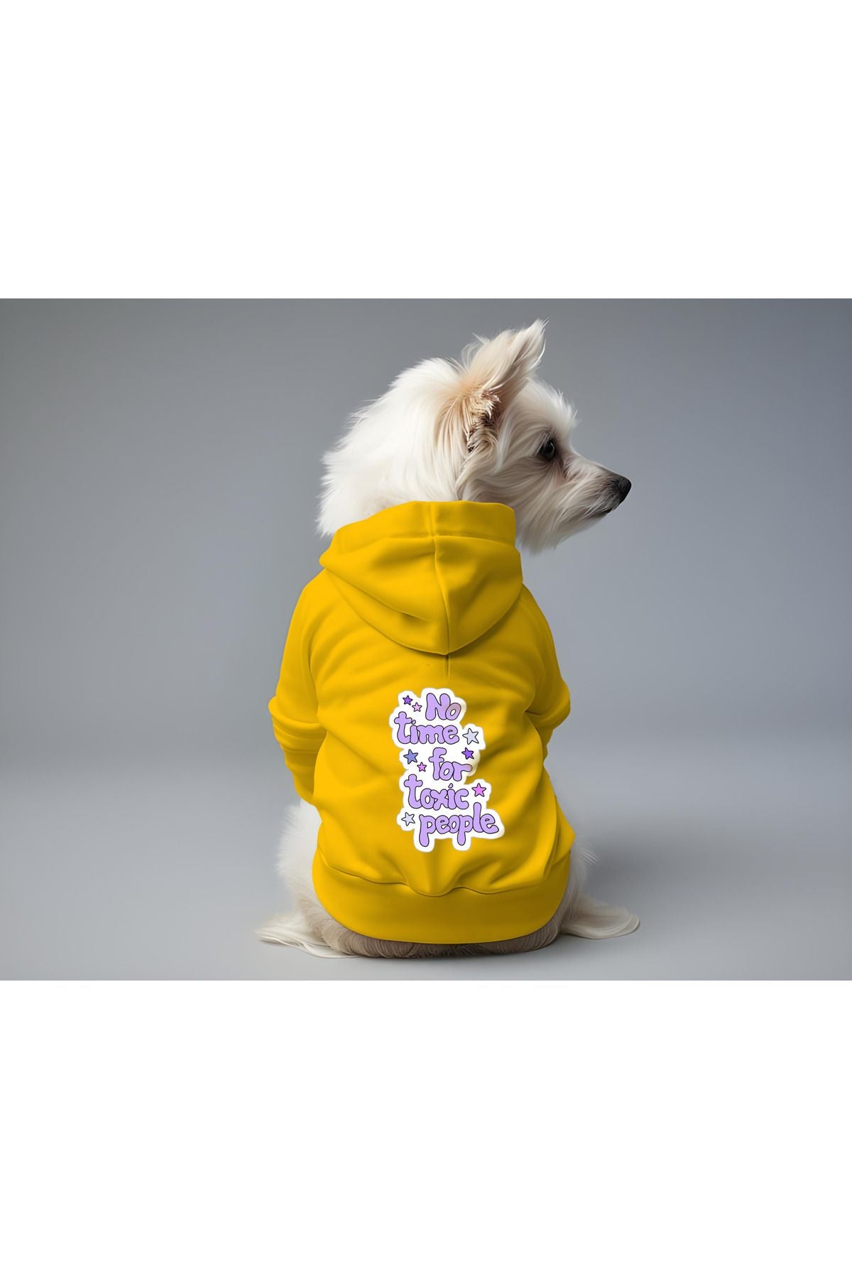 Kedi ve Köpek Kıyafeti & Elbisesi - Sarı Hoodie Toxic People