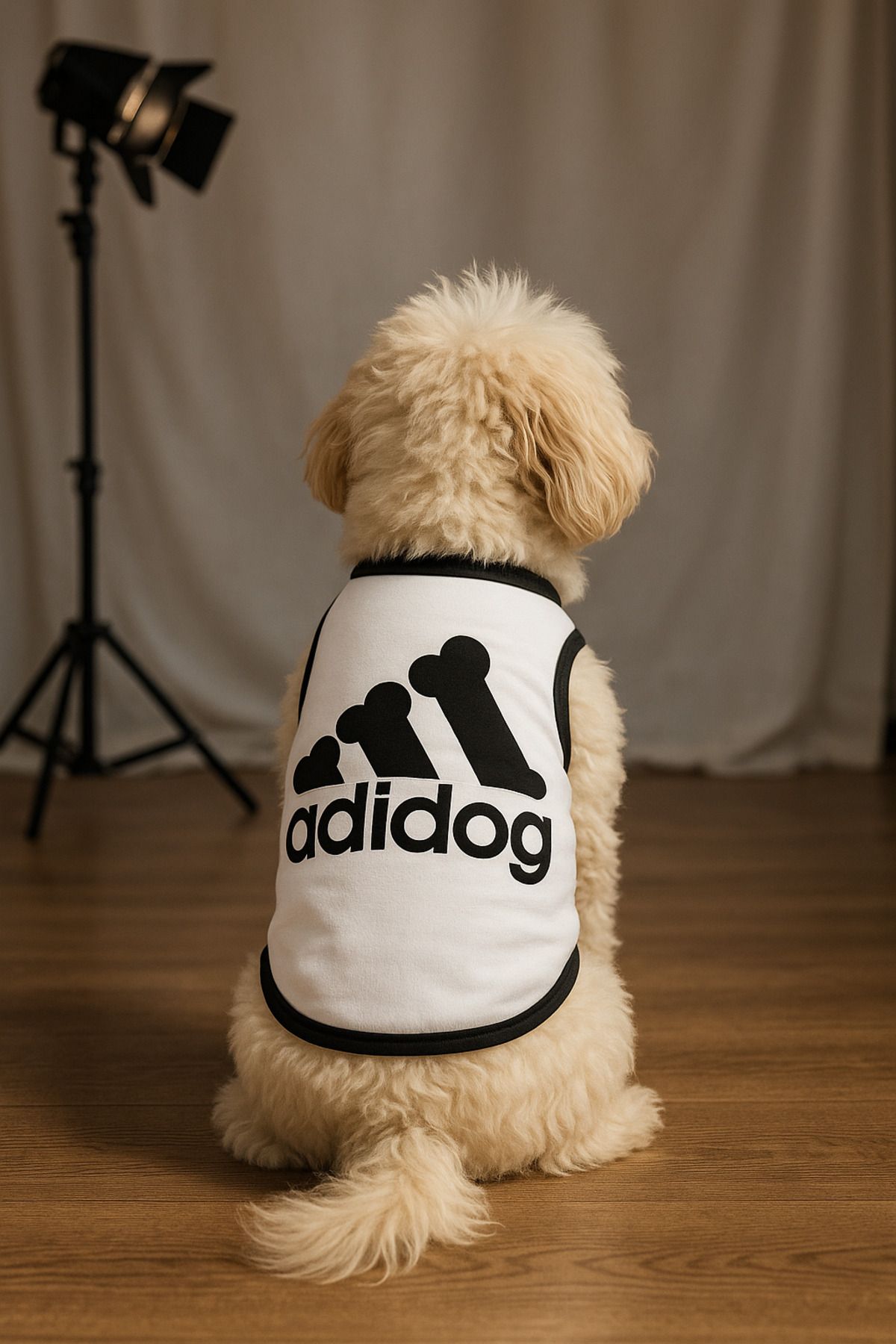 Yeni Sezon Köpek Ve Kedi Kıyafeti - Beyaz Adidog