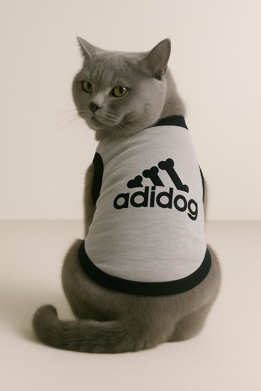 Yeni Sezon Köpek Ve Kedi Kıyafeti & Elbisesi - Gri Adidog