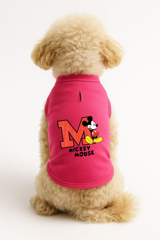 Kedi ve Köpek Kıyafeti & Elbisesi - Pembe Mickey Mouse Atlet