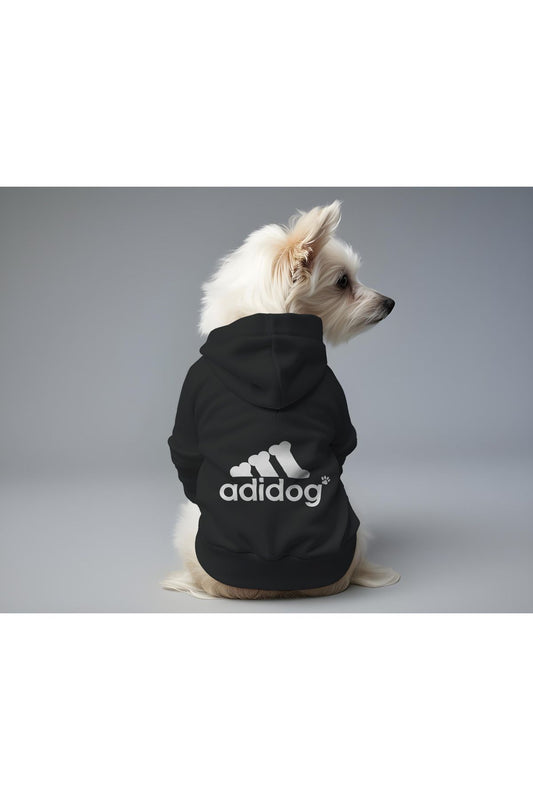 Kedi ve Köpek Kıyafeti & Elbisesi - Siyah Hoodie Adidog