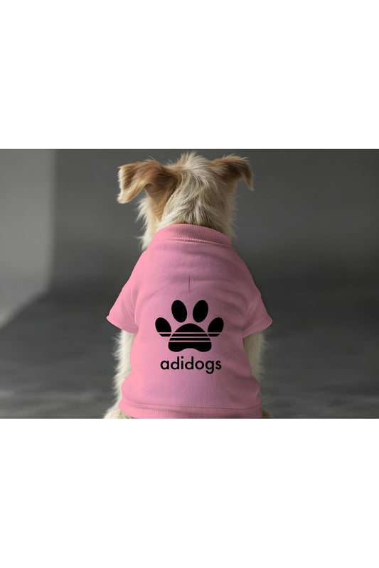 Kedi ve Köpek Kıyafeti & Elbisesi - Pembe Sweatshirt Paw Adidog