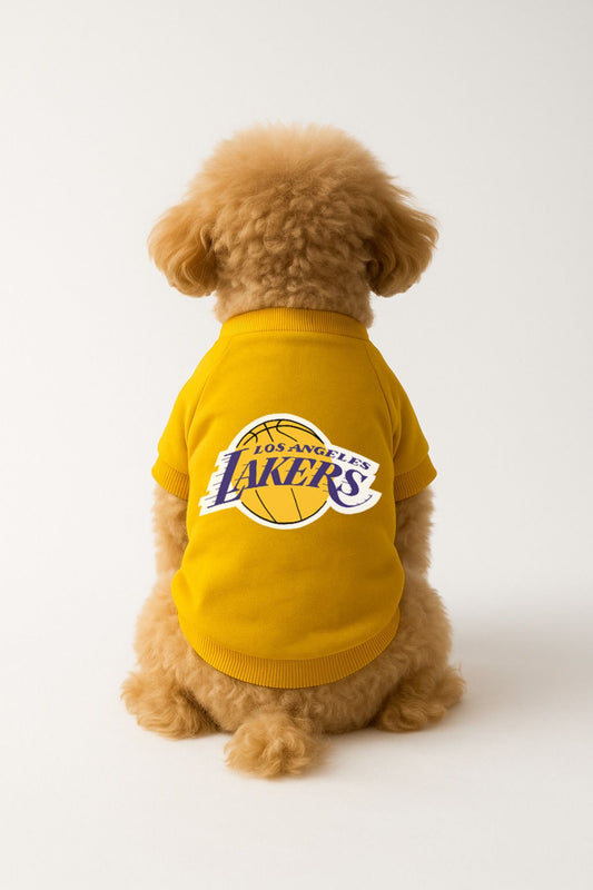 Kedi ve Köpek Kıyafeti & Elbisesi - Sarı Sweatshirt LA Lakers