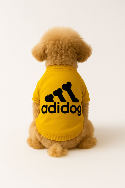 Kedi ve Köpek Kıyafeti & Elbisesi - Sarı Sweatshirt Paw Adidog