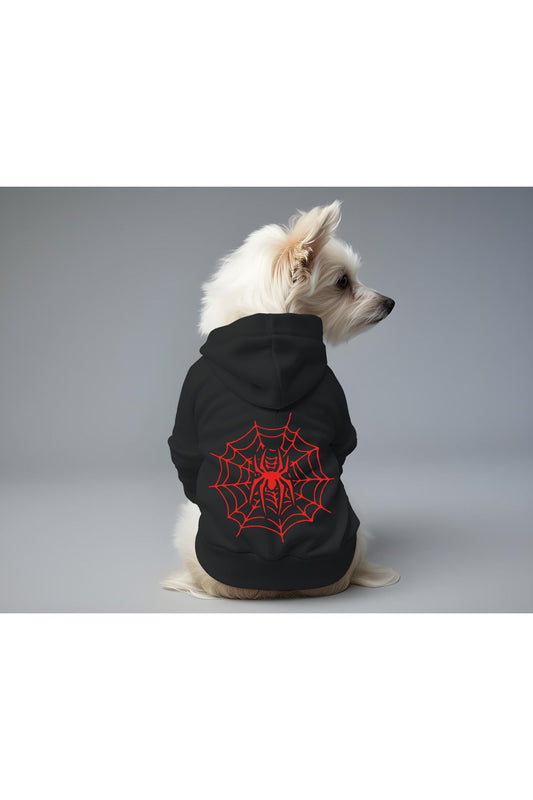 Kedi ve Köpek Kıyafeti & Elbisesi - Siyah Hoodie Örümcek