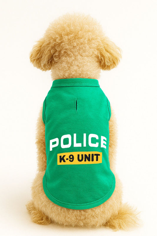 Kedi ve Köpek Kıyafeti & Elbisesi - Yeşil Police K-9 Unit Atlet