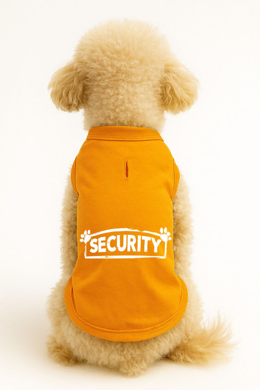 Kedi ve Köpek Kıyafeti & Elbisesi - Turuncu Security Atlet