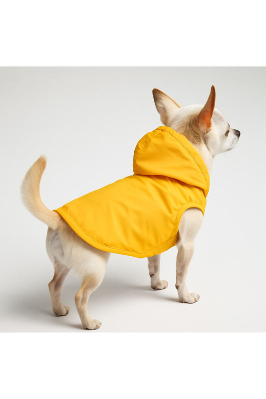 İçi Polarlı Sarı Köpek ve Kedi Yeleği & Ceketi